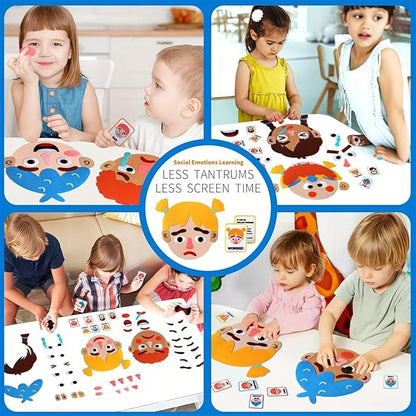 Children's Felt Expression Face DIY Activity Toy, Children's Social Emotional - Image 7