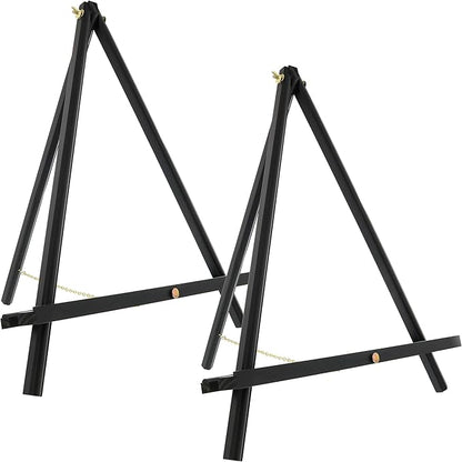 U.S. Art Supply 20" Black Wood Tabletop Easel by USArtSupply