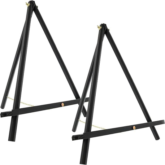 U.S. Art Supply 20" Black Wood Tabletop Easel by USArtSupply