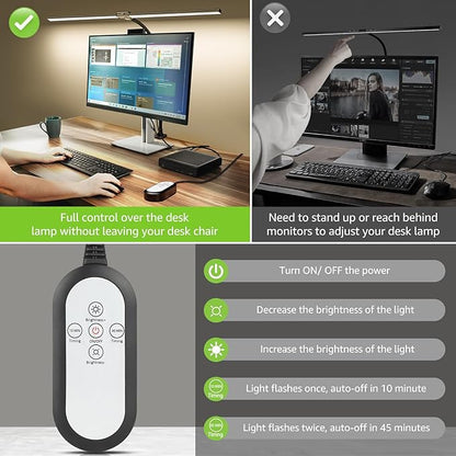 ShineTech LED Desk Lamp for Home Office, 3000K Warm White Double Head Architect - Image 7
