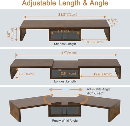 TEAMIX 3 Shelf Monitor Stand Riser - Image 4