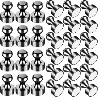 VNDUEEY 30Pcs Strong Fridge Magnets, Magnetic Push Pin, Small Metal Magnets by VNDUEEY