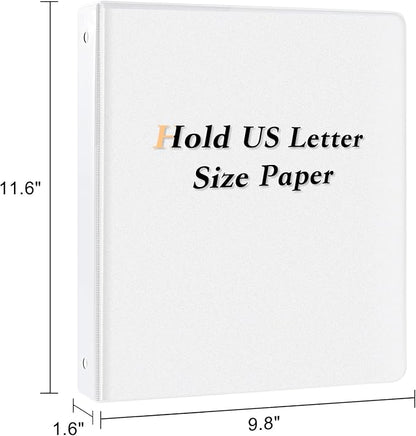 CIXILDTS 1-inch Round Ring Binder, Standard 3 Ring Binder Fit Letter Size Paper - Image 2