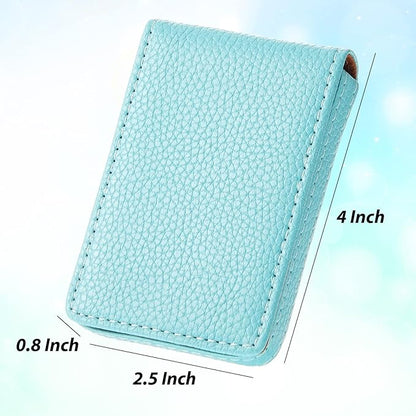 Outus 2 Pieces Business Card Holder, PU Leather Business Card Case Pocket Wallet - Image 2