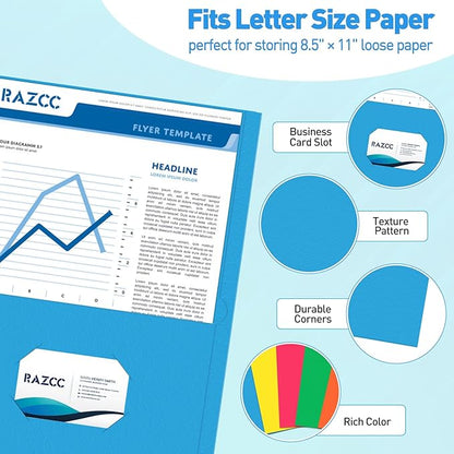 Two Pocket Folders, RAZCC 50 Pack File Folders - Image 3