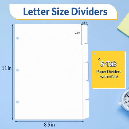 SUNEE Binder Dividers with Tabs - Image 2