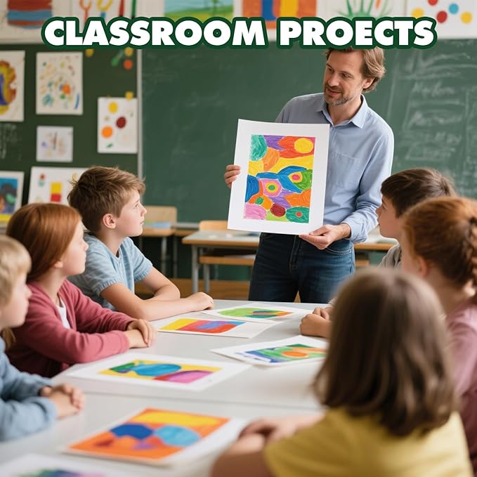 TUXIYA 50 Pack White Poster Board, 250GSM/92LB Heavy-Weight Blank Poster Board - Image 7