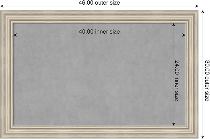 Amanti Art Silver Framed Magnetic Board 30x46 Large Vision Board - Image 2