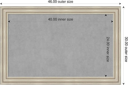 Amanti Art Silver Framed Magnetic Board 30x46 Large Vision Board - Image 2
