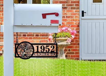 Hanging Metal House Numbers, Custom Metal Hanging Address Signs, Hanging - Image 6
