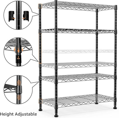M MZG 1000 lbs Storage Shelving Steel Heavy Duty 4-Tier Utility Shelving Unit - Image 5
