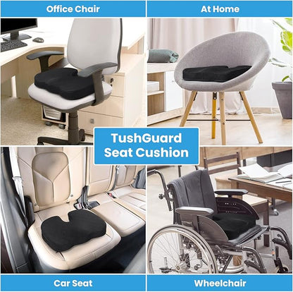 TushGuard Office/ Car Seat Cushion, Non-Slip Sciatica & Back Coccyx Tailbone - Image 5