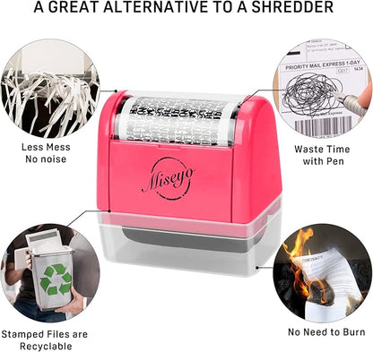 Miseyo Wide Identity Theft Protection Roller Stamp Set - Image 5