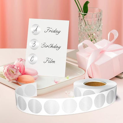 1 Inch Round Color Coding Labels, 1000 Dots Per Roll Sliver Color Coded Dot - Image 5
