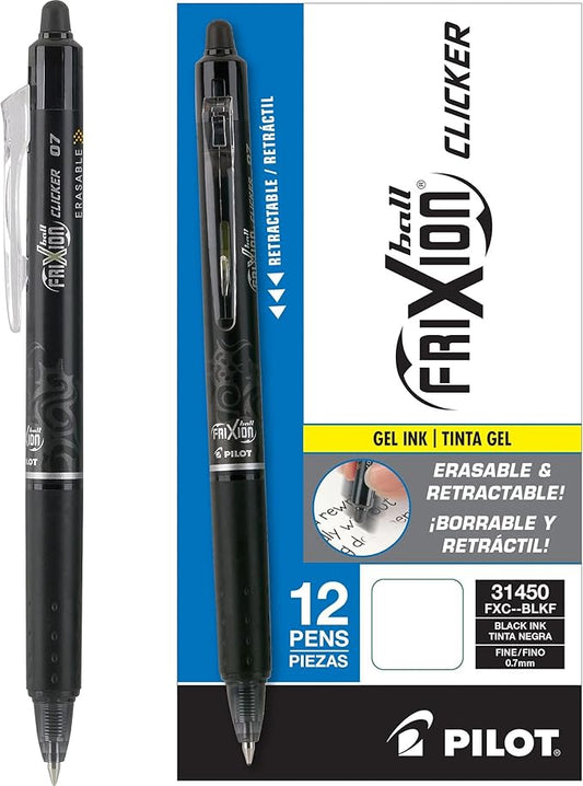 Pilot, FriXion Clicker Erasable Gel Pens, Fine Point 0.7 mm by PilotCorporationofAmerica