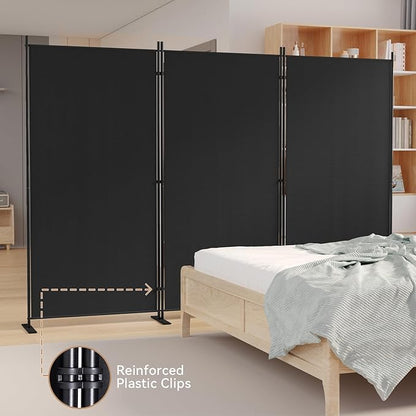 C-Hopetree 3 Panels Room Divider, 6 Ft Tall Indoor Folding Privacy Screen - Image 6