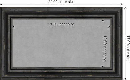Amanti Art Black Framed Magnetic Board 17x29 Small Vision Board - Image 3