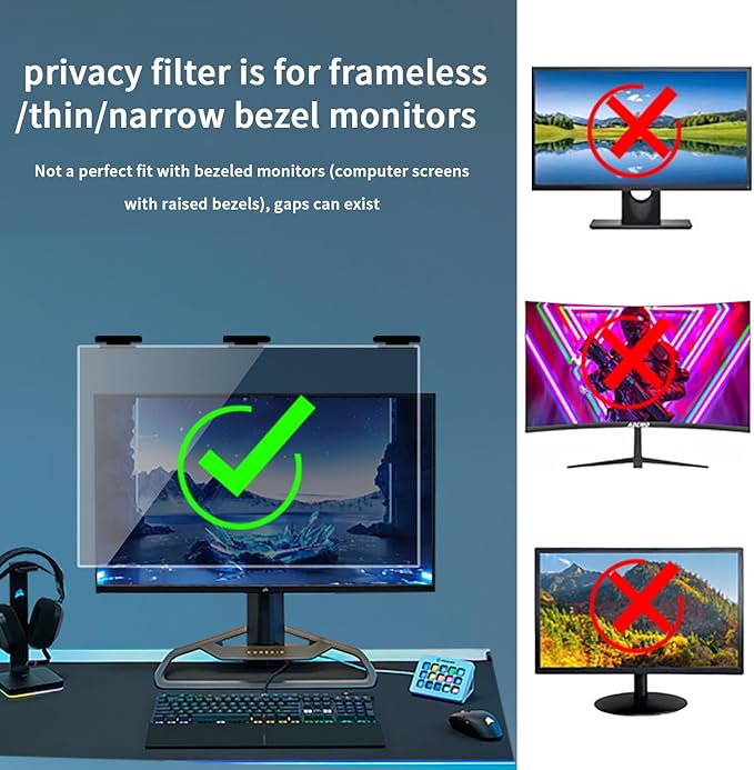 24 Inch Magnetic Hanging Computer Privacy Screen - Image 2