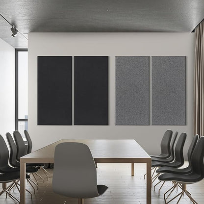 2” Thick Acoustic Panels with Hanging Hardware, Heather Grey - Image 2