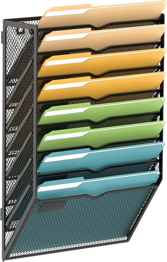 SUPEASY Wall File Organizer Mesh Office Mail Holder, Hanging Wall Organizer by SUPEASY