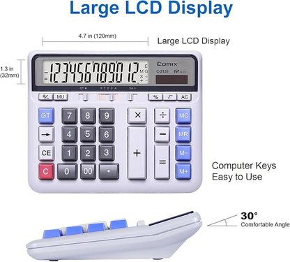 Comix Desktop Calculator Solar Battery Dual Power - Image 5