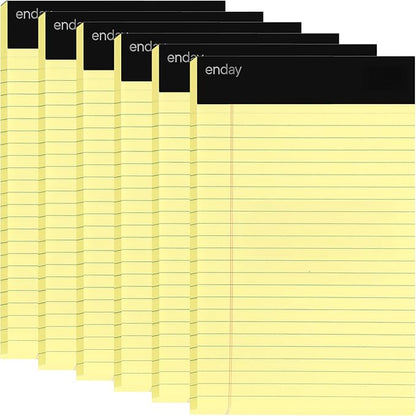 Emraw Jr. Legal pad, legal/wide Ruled Writing Pad. Perforated Edge. 5" X 8" by ENDAY
