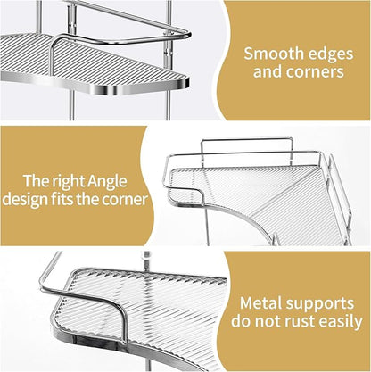 Seoneiro 2 Tier Corner Bathroom Counter Organizer, Cosmetic Skincare Organizer - Image 4