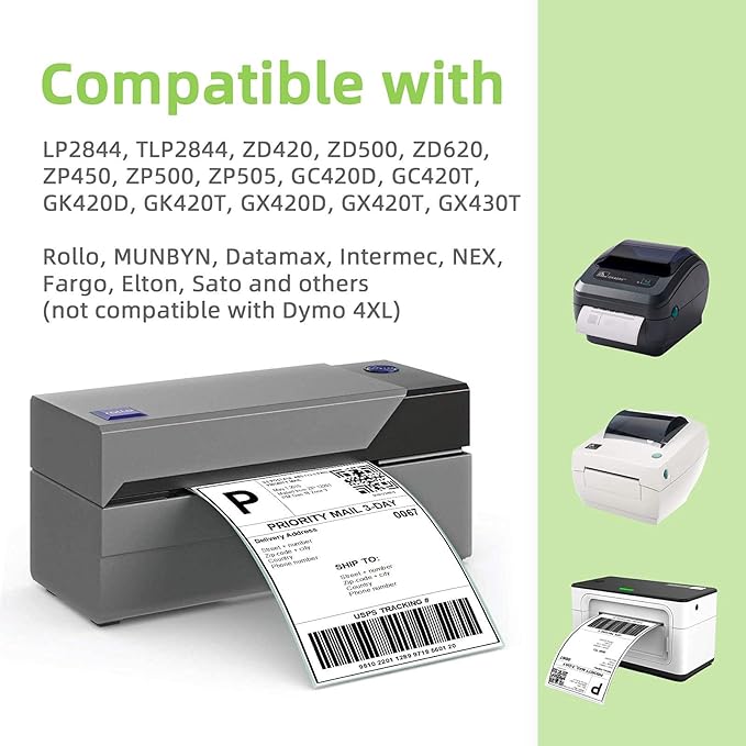 Compatible 2-1/4" x 4" Direct Thermal Labels Replacement - Image 6