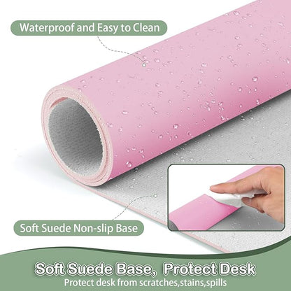 Boutilon Leather Desk Pad Protector, Non-Slip Mouse Pad, Laptop Desk Pad - Image 4