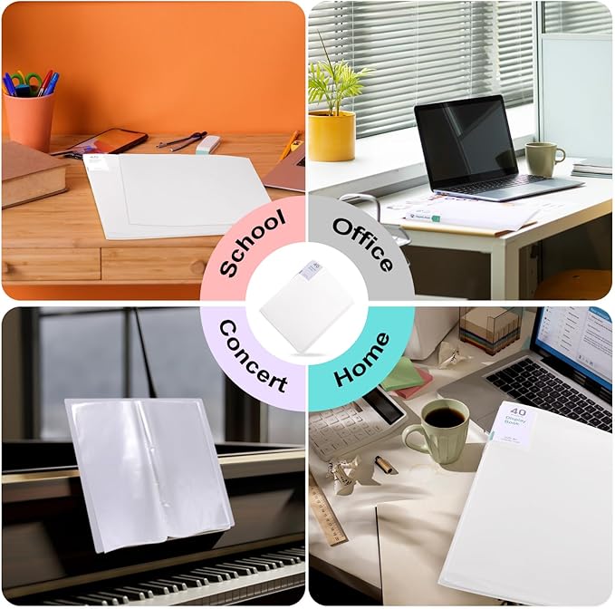 Phyxin 40-Pocket Portfolio Binder Organizer, Binder Sheet Protectors 8.5" x 11" - Image 5