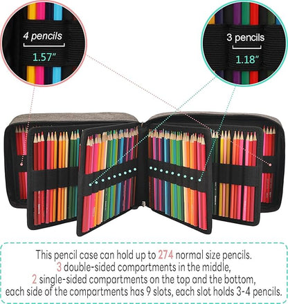 JAKAGO 274 Slots Colored Pencil Case Large Capacity Pen Holder - Image 3