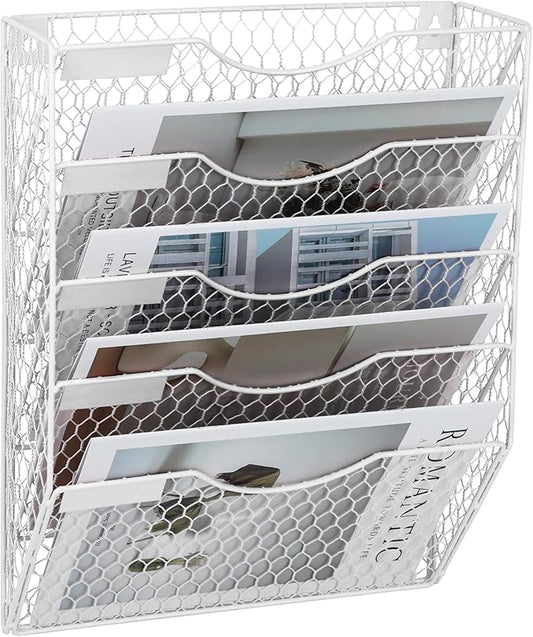 EASEPRES Mail Organizer Wall Mount Hanging File Holder Storage, Metal Chicken by EASEPRES