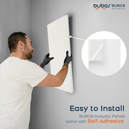 BUBOS 4 PCS Acoustic Panels, 23.6''x11.8'' Fabric Soundproof Wall Panels - Image 8