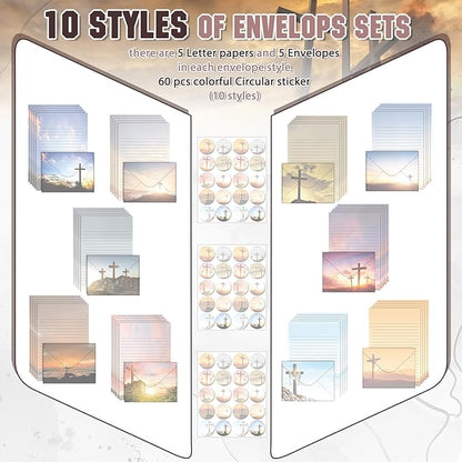 TaoBary 160 Pcs Stationery Paper Set 50 Double Sided Stationery Papers - Image 3