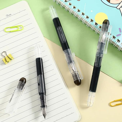 Crtiin 36 Pcs Disposable Fountain Pens, Back to School Quick Drying Ink Pen - Image 7