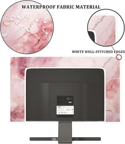Baocicco Fashion Pink Marble Waterproof Television Cover 40, 43 Inch Full Body - Image 3