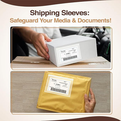 7"x10" Shipping Label Sleeves 100 Pack- 3.12 Mil Thick Strong Adhesive Back - Image 6