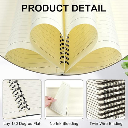 Yahenda 54 Pcs Spiral Notebook Bulk A5 Journal Lined 8.3'' x 5.5'' Writing - Image 4