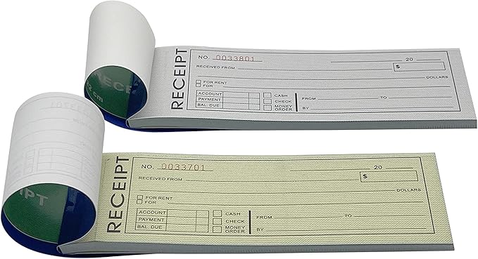 Cotton Fly 10 Pack Pre-Numbered Money and Rent Receipt Book, 2-Part Carbonless - Image 5