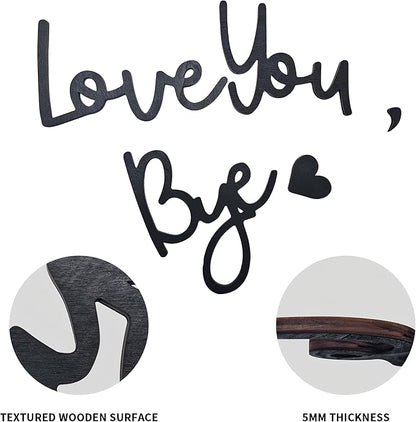 Love You Bye Wood Sign Home Decor, Above Door Topper Decoration, Boho Decor - Image 6