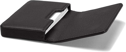 Leatherology Black Onyx Business Card Case, Magnetic Closure ID Holder - Image 2