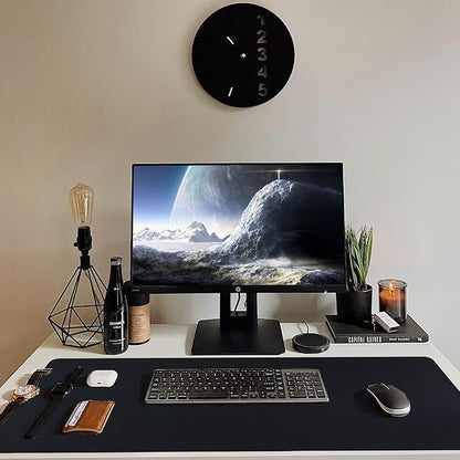 Bloss Black Leather Desk Pad, Large Mouse Pad 35.4×17 Inches, Waterproof Office - Image 6