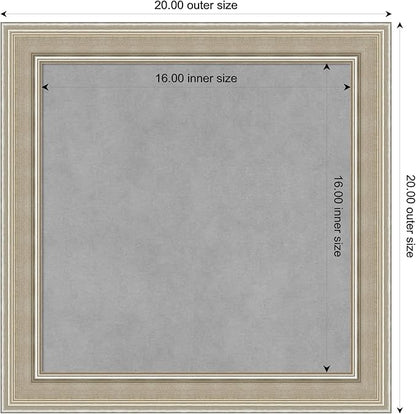 Amanti Art Silver Framed Magnetic Board 20x20 Small Vision Board - Image 3