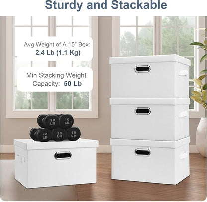 Graciadeco Medium 15" 21 Quart Collapsible Stackable Storage Bins - Image 4