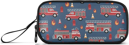 BOENLE Custom Fire Trucks Pencil Case Box Boys Girls Personalized Name Large - Image 8