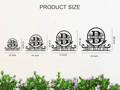 Personalized House Number Monogram Sign, Custom Address Sign - Image 5