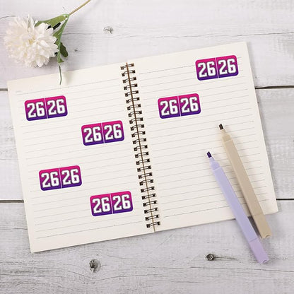 1000pcs 2026 Year Stickers, 3/4x1-1/2 Inch 26 Year Colored Self-Adhesive - Image 3