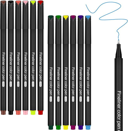 huesamhi Colored Pens for Journaling, Planning Bullet Journals Fineliner Felt by Unknown