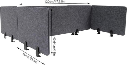 ReFocus Raw Clamp-On Acoustic Desk Divider Mounted Privacy Panel Set – Reduce - Image 2