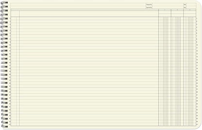 BookFactory Accounting Ledger Notebook/Large 3 Column Accounting Ledger - Image 3
